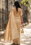 Banarasi Saree in Peach 2