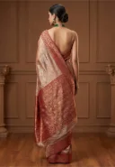 Banarasi Saree in Old Rose 2