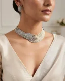 Multi Strand Pearl Choker 1