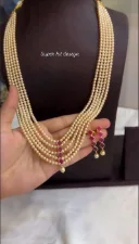 Kundan CZ Pearl Necklace Set 1