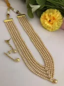 Kundan CZ Pearl Necklace Set 2