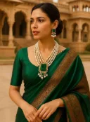Emerald & Pearl Indian Jewelry Set 2